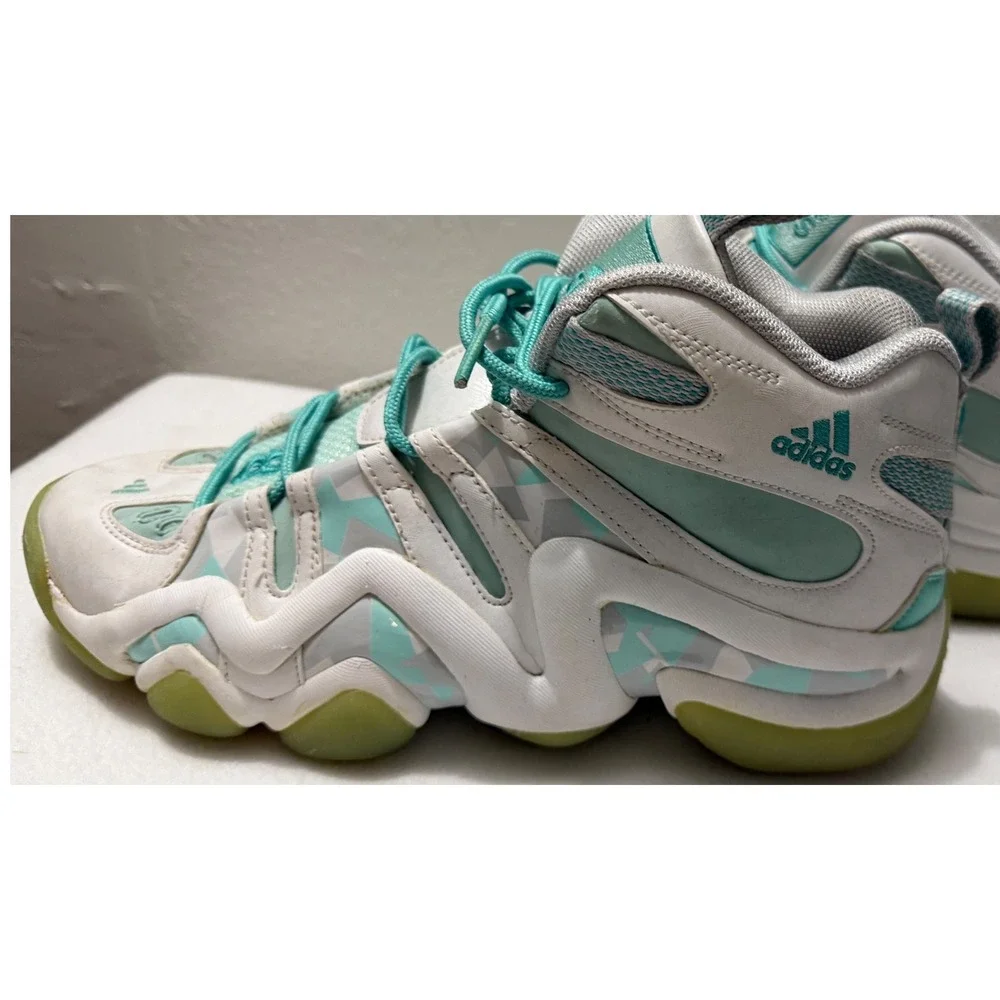 Adidas Crazy 8 Basketball Shoes Mens 10 White Teal Excellent Retro C75759